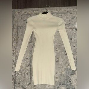 Forever 21 Off-White Ribbed Knit Top